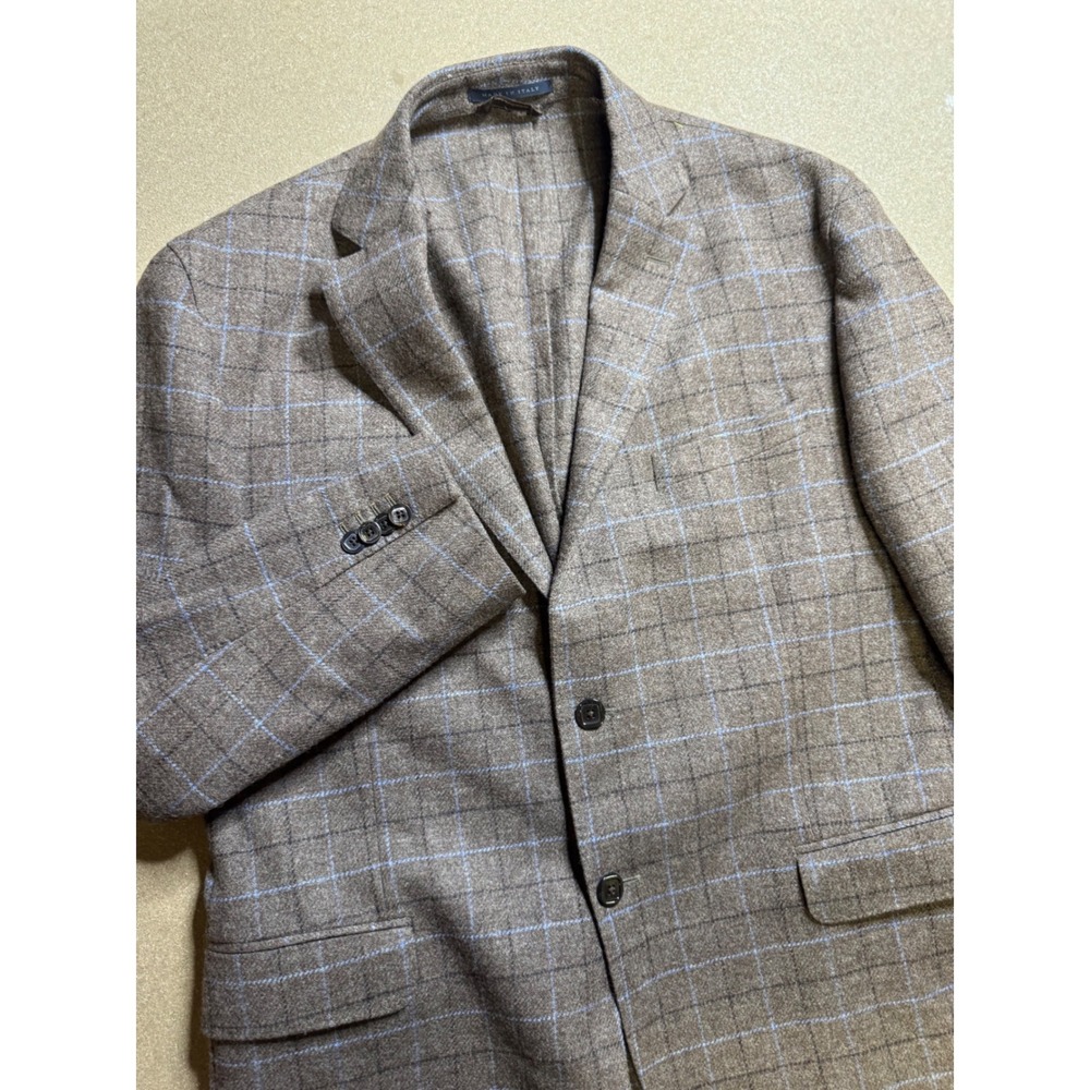 Luigi Bianchi Mantova Men's Wool Plaid Sport Coat‎ Blazer Made In Italy $500